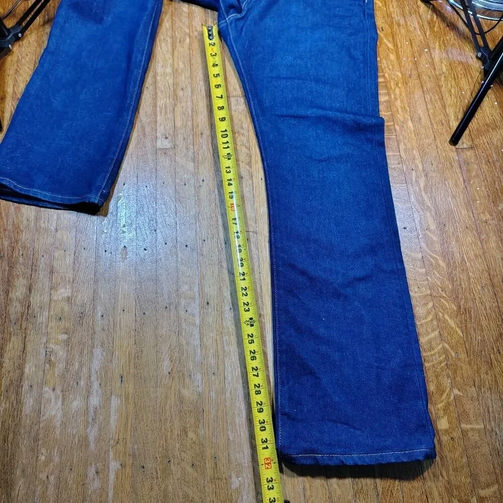 Levi 517 Red Tab Dark Blue Denim Jeans Mens Size 34x32/T604